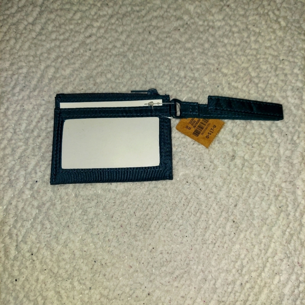 PINK Card Holder Keychain with Zip - Picture 2 of 4